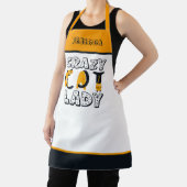 Fun Crazy Cat Lady Text Name Yellow Grey White Schort (Insitu)