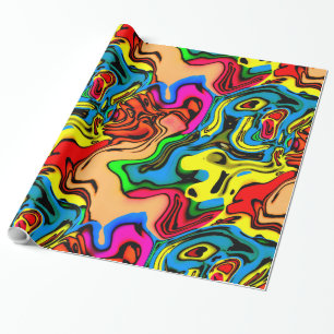 Fun Crazy Colors Wrapping Paper Cadeaupapier