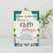 Fun Crazy Owl Birds Chevron Pattern Kaart (Staand voorkant)