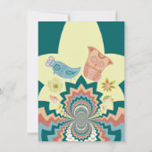 Fun Crazy Owl Birds Chevron Pattern Kaart (Achterkant)