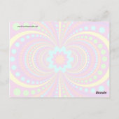 Fun Crazy Pattern Hot Pink Oranje Blauwgroen Briefkaart (Achterkant)