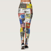 Fun Crazy Wild en Unique Eyeballen Tekeningen Leggings (Achterkant)