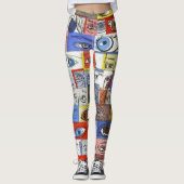 Fun Crazy Wild en Unique Eyeballen Tekeningen Leggings (Voorkant)