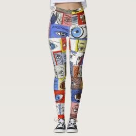 Fun Crazy Wild en Unique Eyeballen Tekeningen Leggings