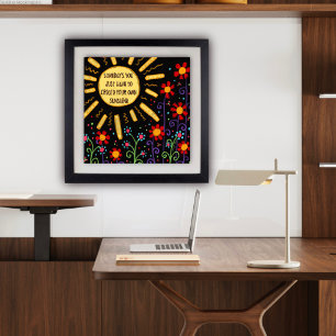 Fun "Creëer Your Own Sunshine" klaslokaal Poster