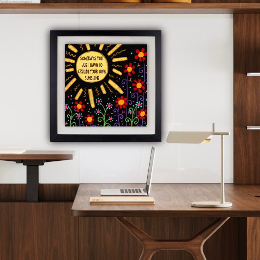 Fun "Creëer Your Own Sunshine" klaslokaal Poster