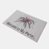 Fun Creepy Giant Spider Halloween Welkom Deurmat (Schuin)