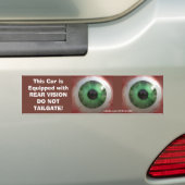 Fun Creepy Green Eye ball - Weird,Tasteless Gift Bumpersticker (Op auto)