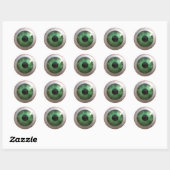 Fun Creepy Green Eye ball - Weird,Tasteless Gift Ronde Sticker (Vel)
