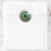 Fun Creepy Green Eye ball - Weird,Tasteless Gift Ronde Sticker (Tas)