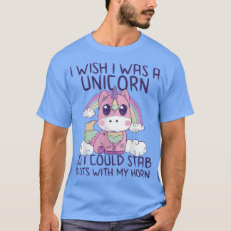 Fun Creepy Kawaii Pastel Gothic Unicorn Cute Sarca T-shirt