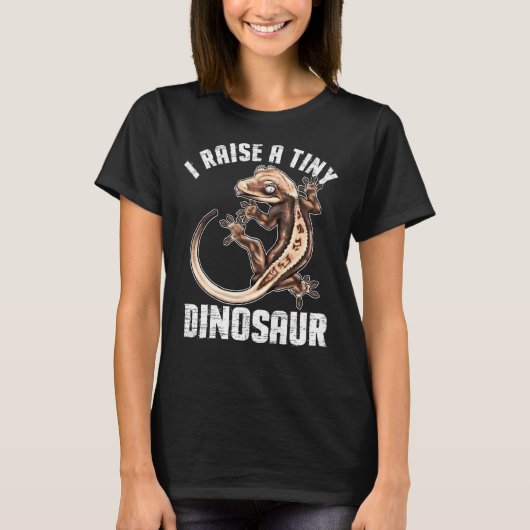 Fun Crested Gecko Eyelash Herpetolo T-shirt (Voorkant)