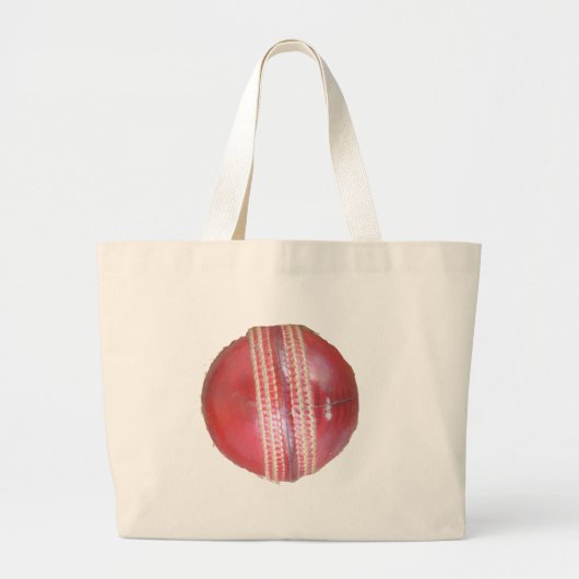 Fun Cricket Ball-ontwerp Grote Tote Bag (Voorkant)