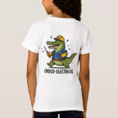 Fun Croco-Electrician Service T-shirt (Achterkant)
