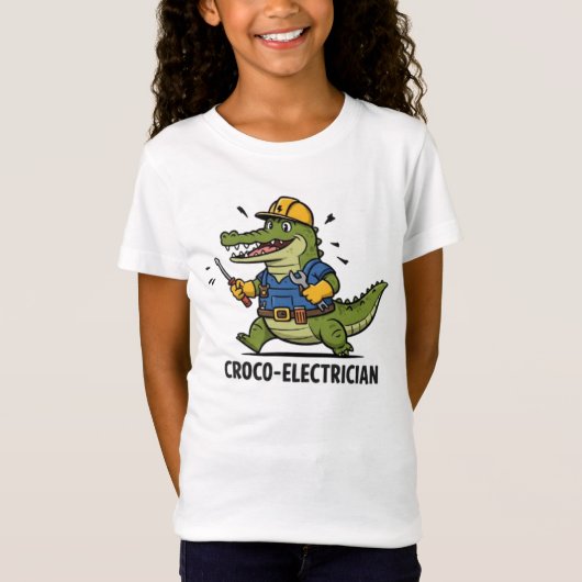 Fun Croco-Electrician Service T-shirt (Voorkant)