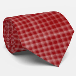 Fun Crosshatch Patroon Rood en Wit Stropdas