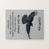 Fun Crows Bird Spirit Animal Humor Quote Totem Legpuzzel (Horizontaal)