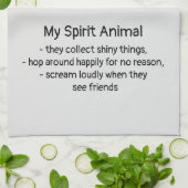 Fun Crows Bird Spirit Animal Humor Quote Totem Theedoek (Gevouwen)