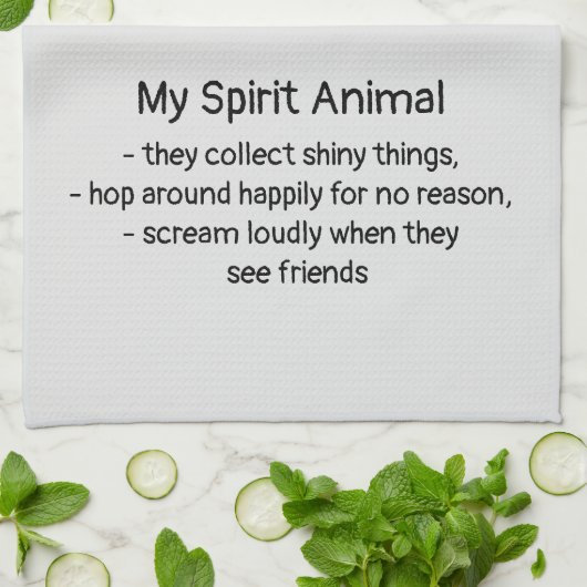 Fun Crows Bird Spirit Animal Humor Quote Totem Theedoek (Gevouwen)