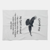 Fun Crows Bird Spirit Animal Humor Quote Totem Theedoek (Horizontaal)