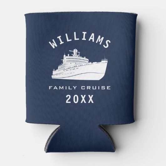 Fun Cruise Ship Zee Family Reunion Summer Vacking Blikjeskoeler (Voorkant)