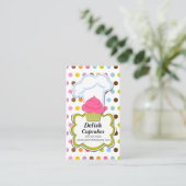 Fun Cupcake & Baker's Pet Visitekaartje (Staand voorkant)