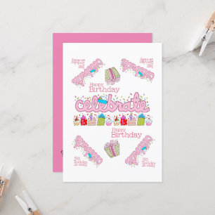 FUN Cupcake Happy Birthday uitnodiging