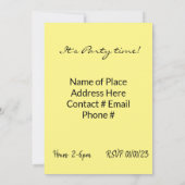 FUN Cupcake Happy Birthday uitnodiging (Achterkant)