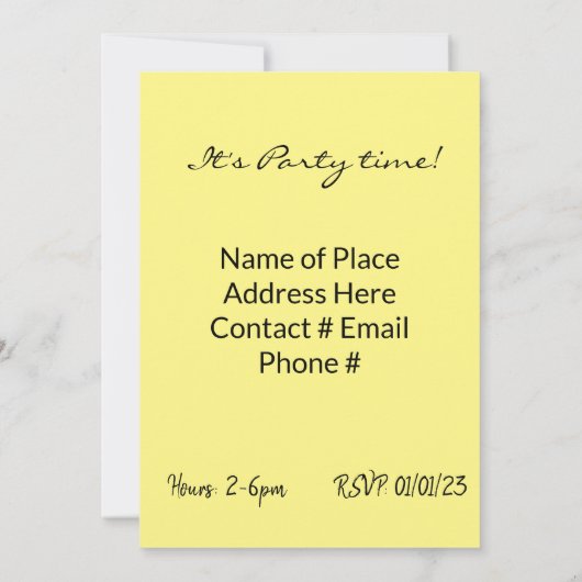 FUN Cupcake Happy Birthday uitnodiging (Achterkant)