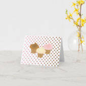Fun Cupcake Trio Kaart (Gele Bloem)