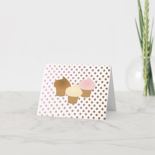 Fun Cupcake Trio Kaart (Voorkant)