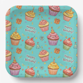 Fun Cupcakes beroemd gemaakt door Natasha Us Papieren Bordje