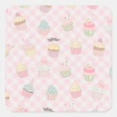 Fun Cupcakes Square Sticker (Voorkant)