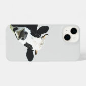 Fun Curious Holstein Koe Boerderij Animal iPhone Hoesje (Achterkant horizontaal)