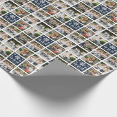 Fun Custom 8 x Photo Grid FA LA Wrapping Paper Cadeaupapier (Hoek)