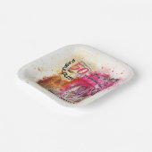 Fun Custom Aged Birthday  Girly Bicycle Papieren Bordje (Gebogen)