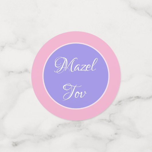 Fun! Custom Bat Mitzvah Confetti (Kleine voorkant)