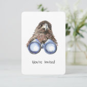 Fun Custom Bird Watting Birthday Party nodigt uit Kaart (Staand voorkant)