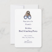 Fun Custom Bird Watting Birthday Party nodigt uit Kaart (Achterkant)