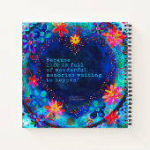 Fun Custom Blue Heart Mijn emmer lijst boek (Achterkant)