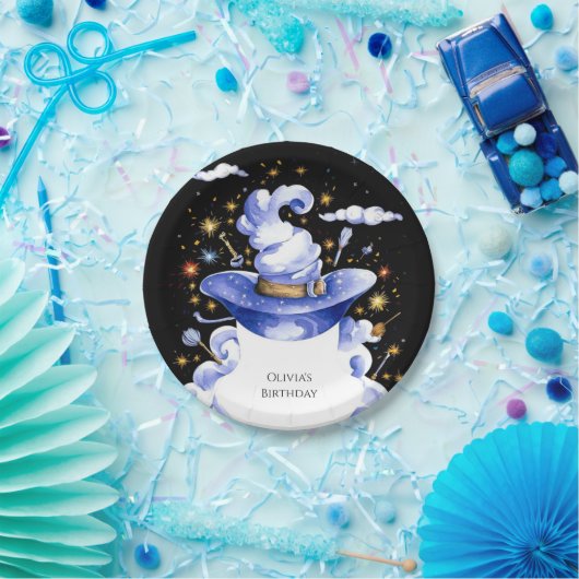 Fun Custom Broom Wizard Verjaardag Papieren Bordje (Feest)