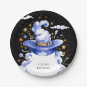 Fun Custom Broom Wizard Verjaardag Papieren Bordje (Voorkant)