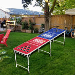 Fun Custom Champion Beer Pong Tafel<br><div class="desc">Show van je vaardigheden in stijl met deze aangepaste 'champion' bierpongtafel,  speciaal voor jou. Pas verder deze lijst door "aan te passen"te kiezen en de kleur van de achtergrond voor elke kant te veranderen.</div>