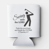 Fun Custom CHRISTELIJK GOLFER Swing To The Lord Blikjeskoeler (Achterkant)
