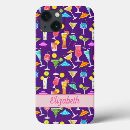 Fun Custom Cocktail Party Patroon Case-Mate iPhone Case (Achterkant)