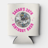 Fun Custom Disco Ball 30e verjaardag gunst Blikjeskoeler (Voorkant)