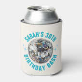 Fun Custom Disco Ball 30e verjaardag gunst Blikjeskoeler (Blikje Voorkant)