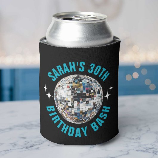 Fun Custom Disco Ball 30e verjaardag gunst Blikjeskoeler