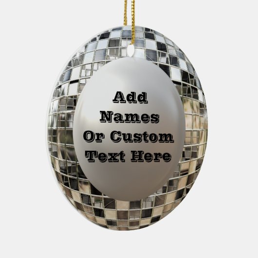 Fun Custom Disco Mirrorball Ornament (Rechts)