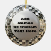 Fun Custom Disco Mirrorball Ornament (Voorkant)